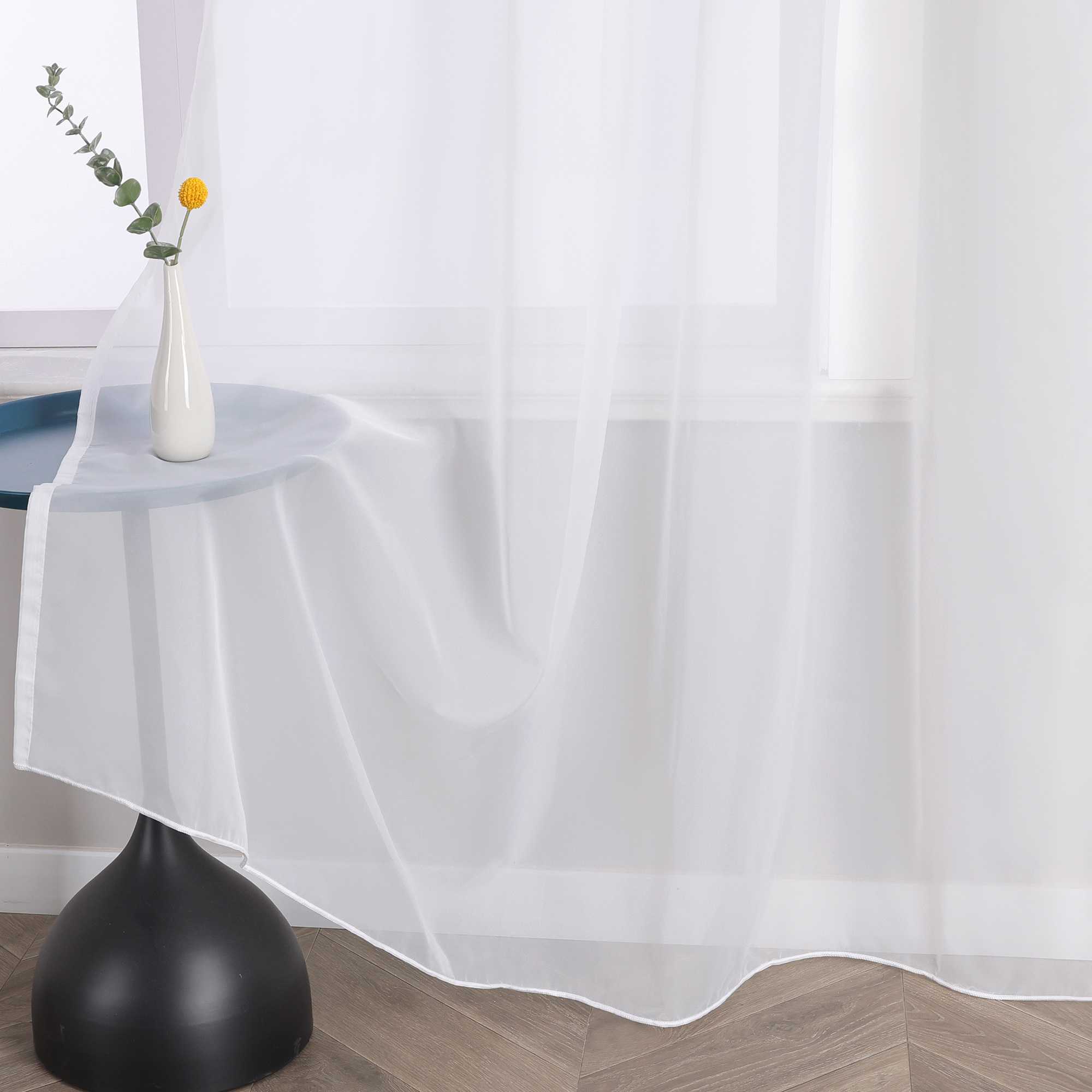 Vorhang aus Polyester unifarbe transparent leichte Schutzfunktion Klassische Vorhänge 1 stück - Joyswahl