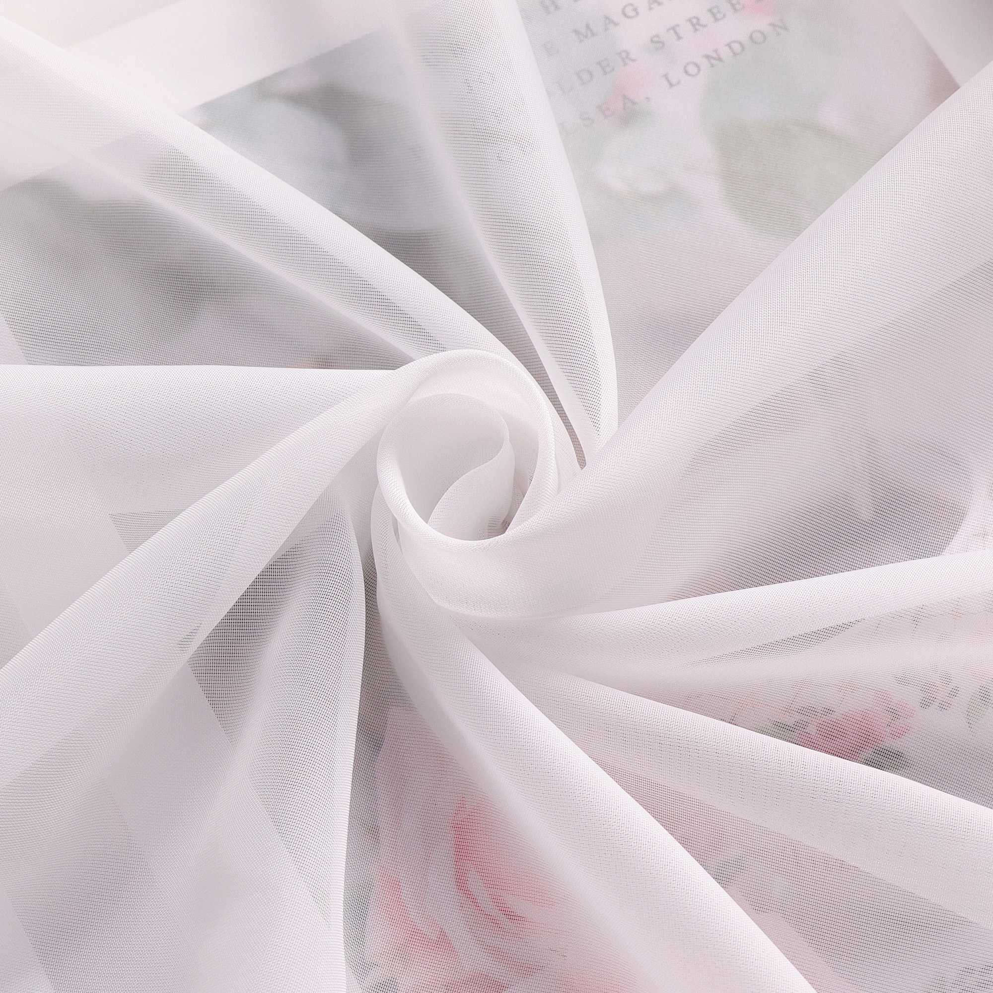 Rollos Schlaufengardine Unifarbe transparent Voile mit Dekofalten 1 Stück - Joyswahl