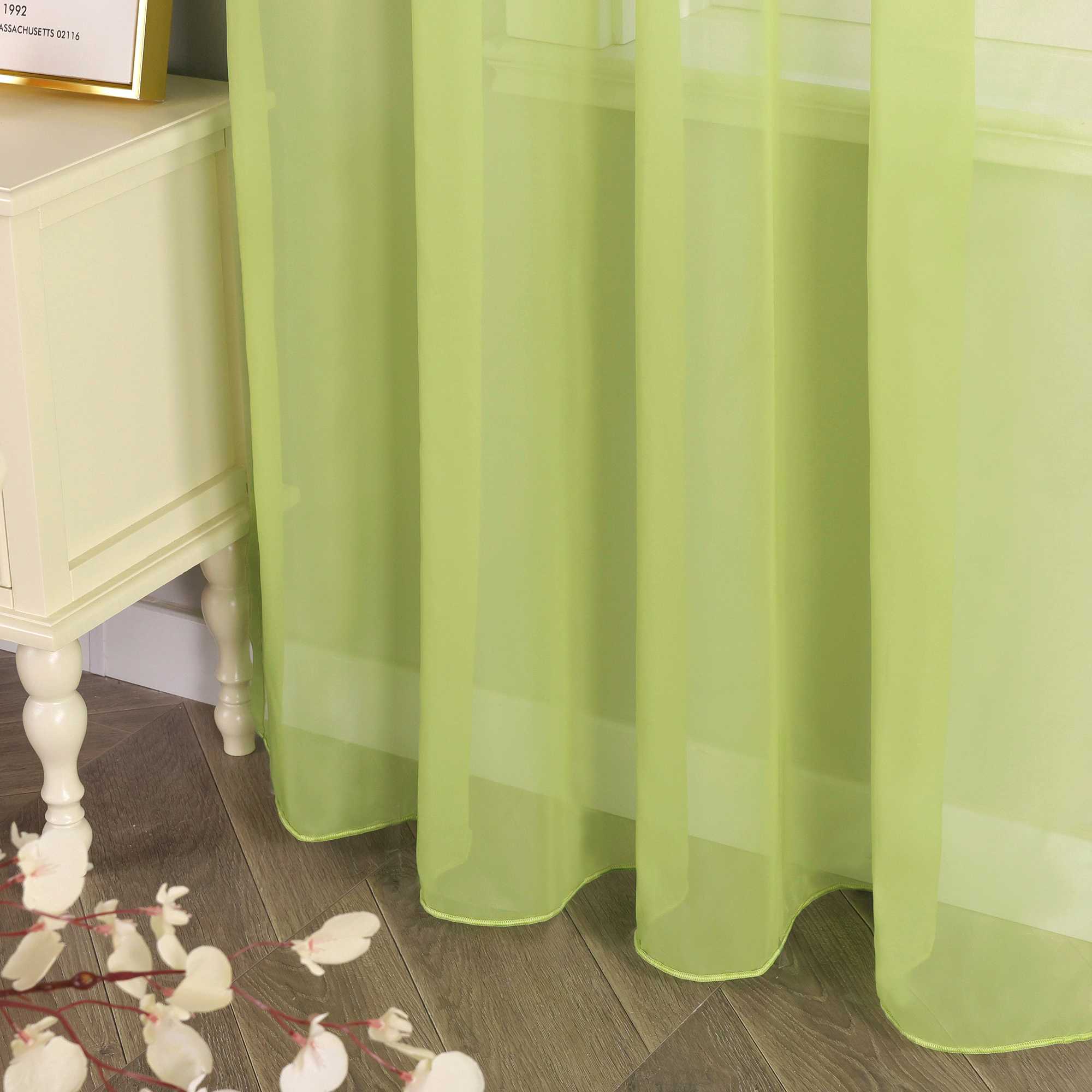 Vorhang aus Polyester unifarbe transparent leichte Schutzfunktion Klassische Vorhänge 1 stück - Joyswahl