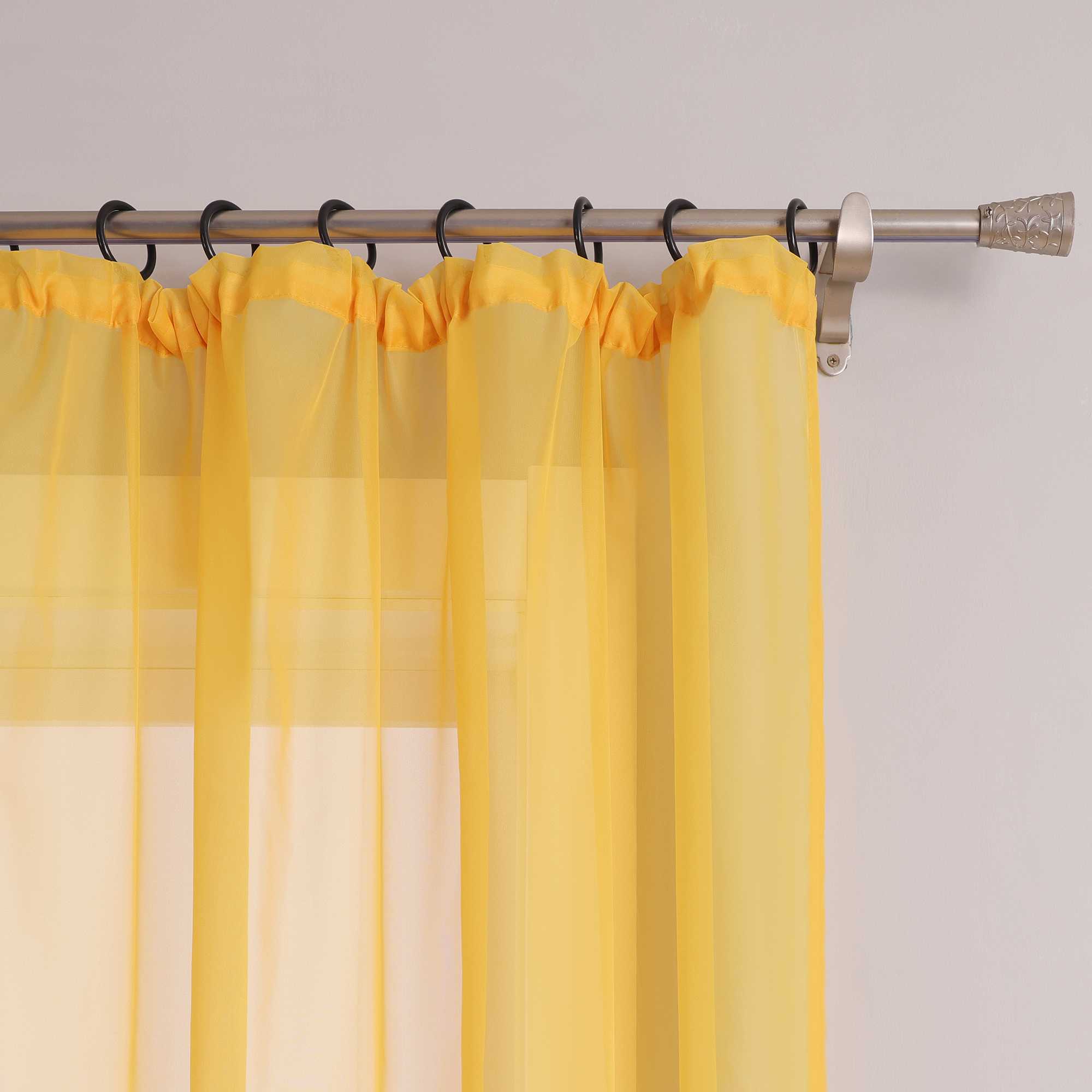 Vorhang aus Polyester unifarbe transparent leichte Schutzfunktion Klassische Vorhänge 1 stück - Joyswahl