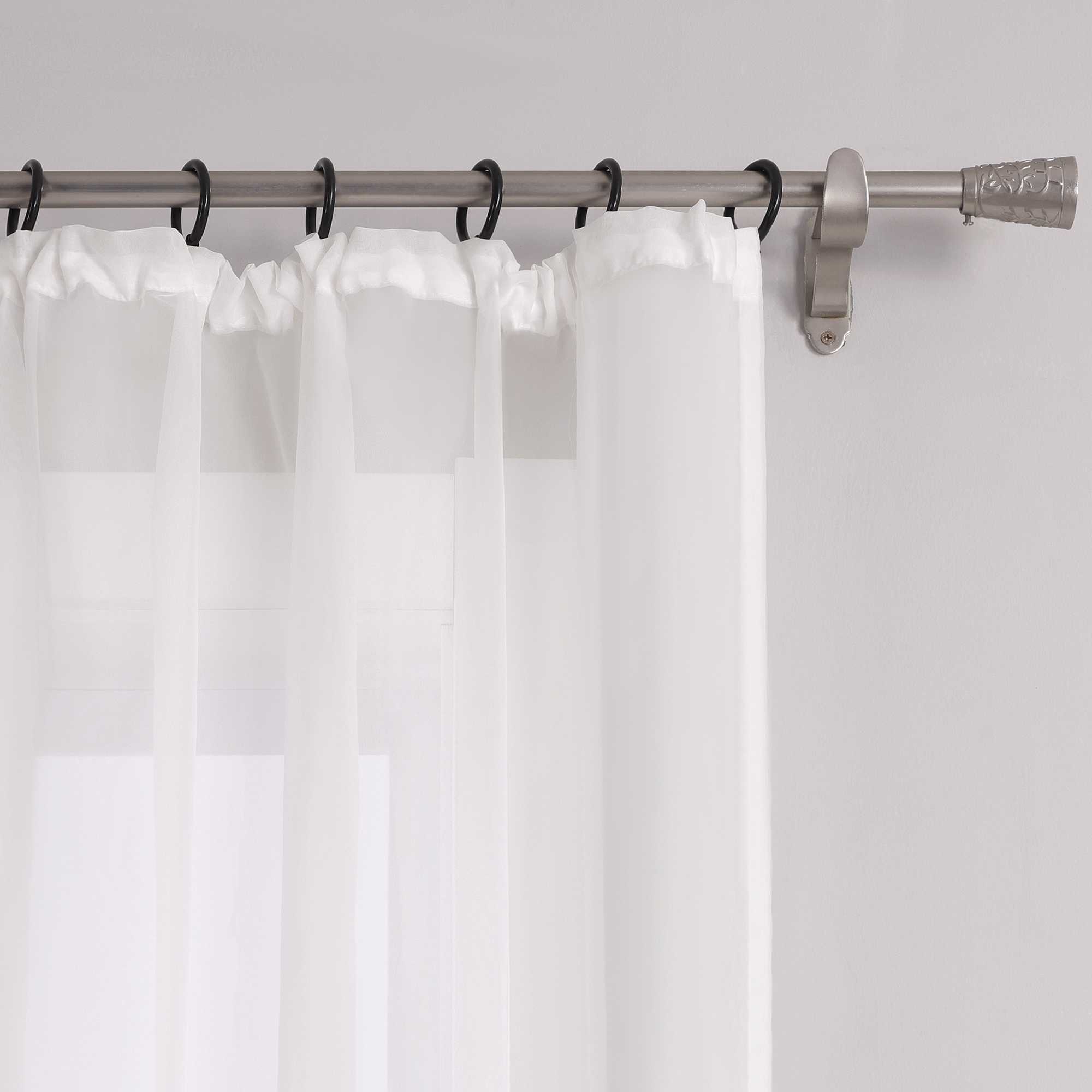 Vorhang aus Polyester unifarbe transparent leichte Schutzfunktion Klassische Vorhänge 1 stück - Joyswahl